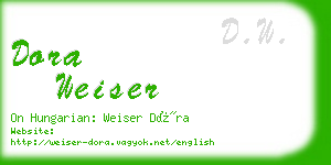 dora weiser business card